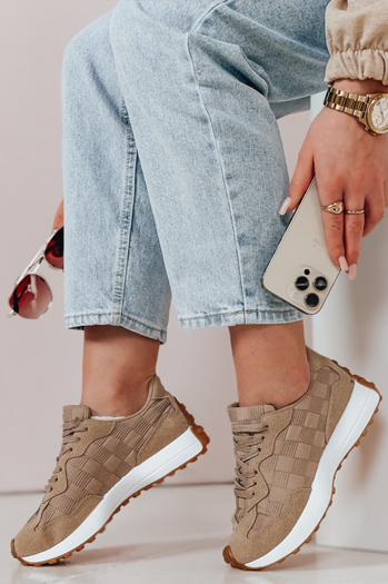 Női sportos tornacipő RUNBAN khaki Dstreet ZY0876 ZY0876