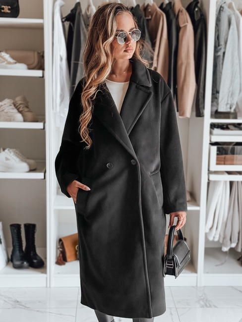 Női oversize átmeneti kabát LORINESS fekete Dstreet TY4692 TY4692