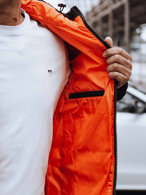 Férfi steppelt télikabát kapucnival zöld Dstreet TX4893