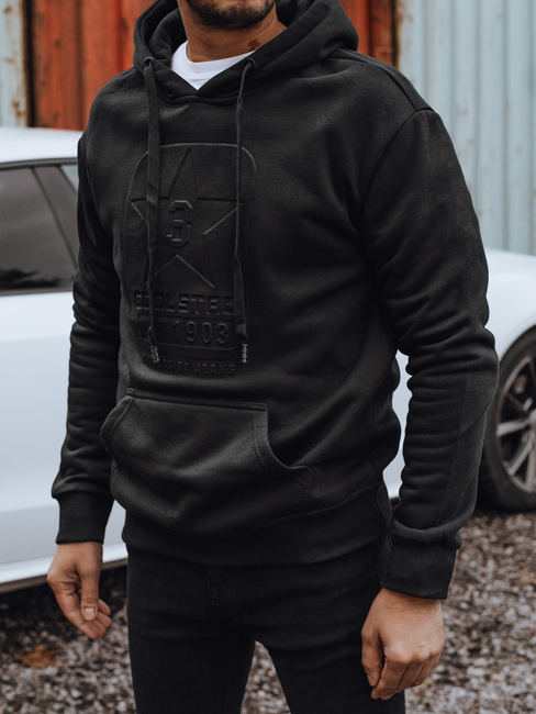 Férfi fekete pulóver Dstreet BX5933