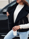 Női szarvasbőr mellény báránybőrrel WOOLZIP fekete Dstreet TY4742