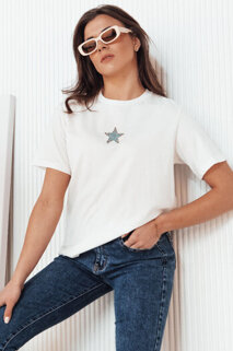 Csíkos női póló STAR POWDER Szín Ecru DSTREET RY2257