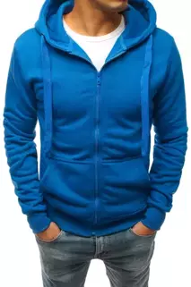 Férfi pulcsi kapucnival kék színben Dstreet BX4688