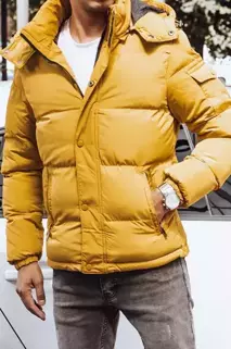 Sárga szinű férfi téli steppelt dzseki Dstreet TX4180