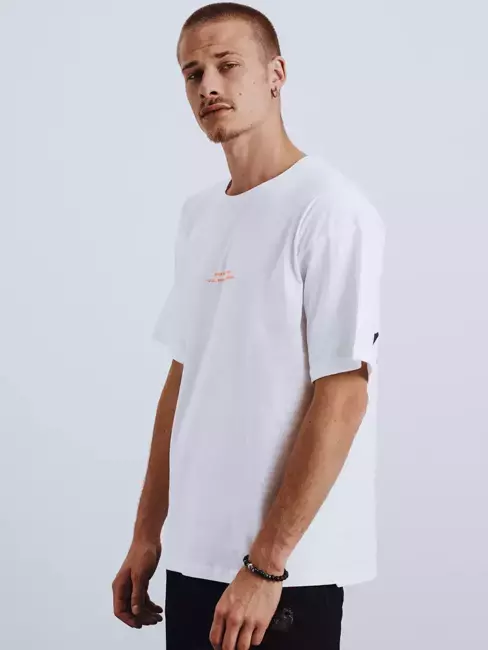 Férfi fehér mintás póló Dstreet RX4623