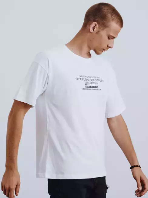 Férfi fehér mintás póló Dstreet RX4646