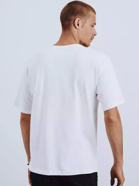 Férfi fehér mintás póló Dstreet RX4646