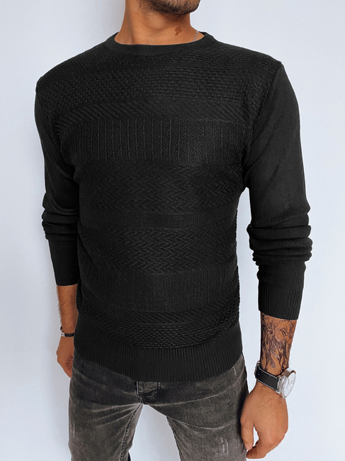 Férfi klasszikus pulóver Szín Fekete DSTREET WX2095