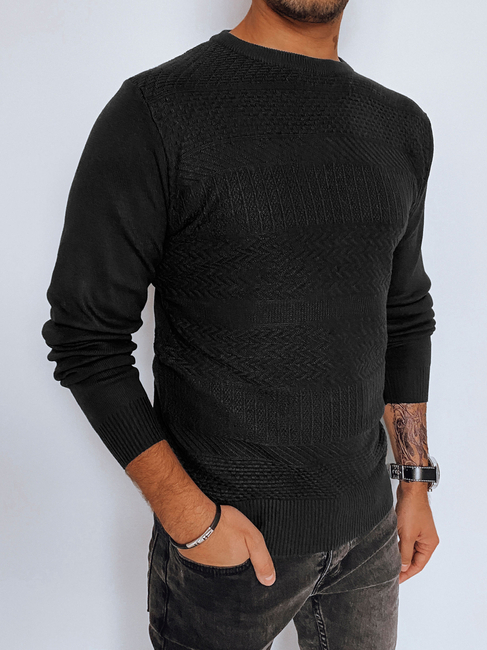 Férfi klasszikus pulóver Szín Fekete DSTREET WX2095