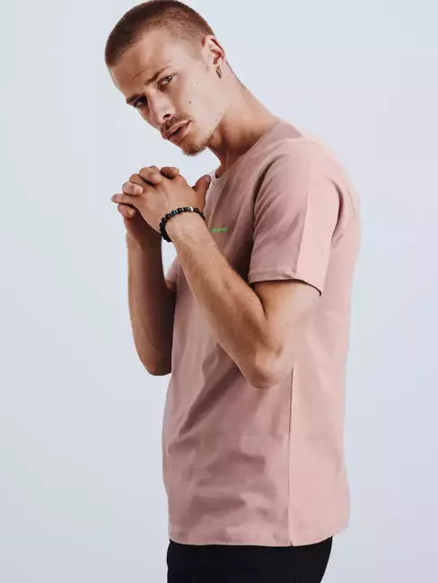 Férfi rózsaszín mintás póló Dstreet RX4629