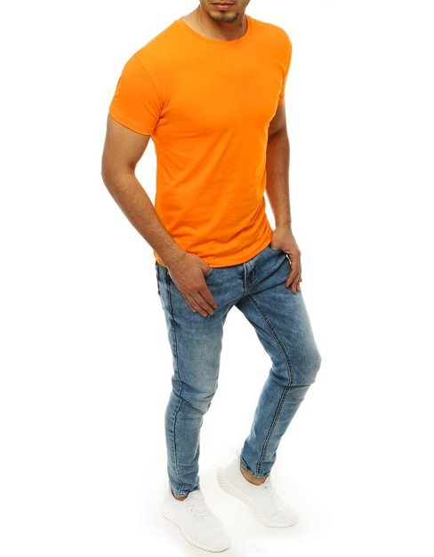 Férfi sima póló világos narancssárga Dstreet RX4190