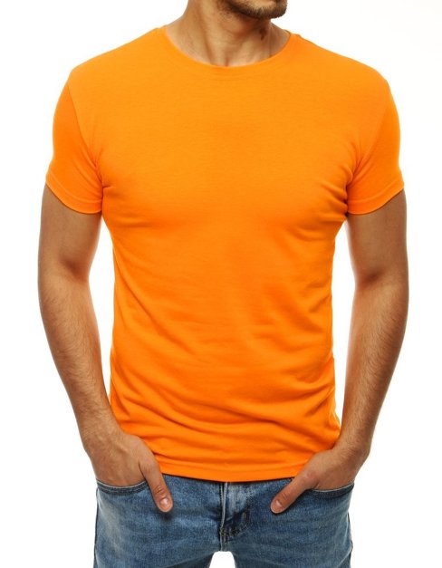 Férfi sima póló világos narancssárga Dstreet RX4190