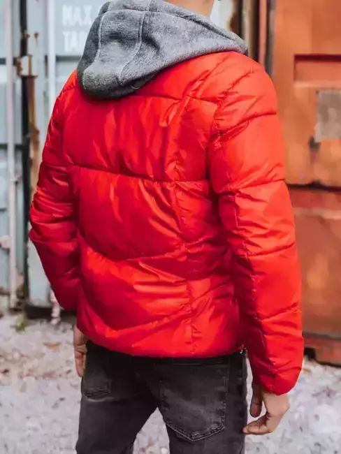 Férfi steppelt piros téli kabát Dstreet TX3828