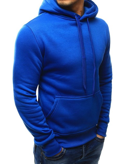 Kenguru típusú férfi pulcsi kapucnival kék színben BX2392