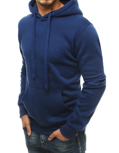 Kenguru típusú férfi pulcsi kapucnival kék színben Dstreet BX4684