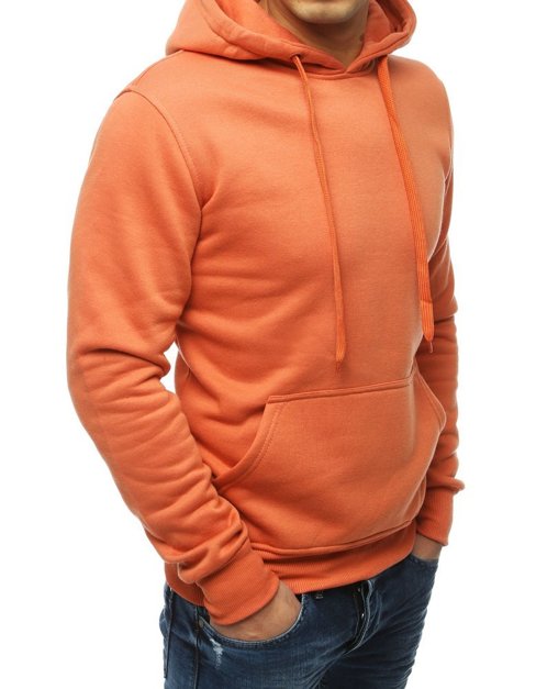 Kenguru típusú férfi pulcsi kapucnival lazac színben Dstreet BX4245