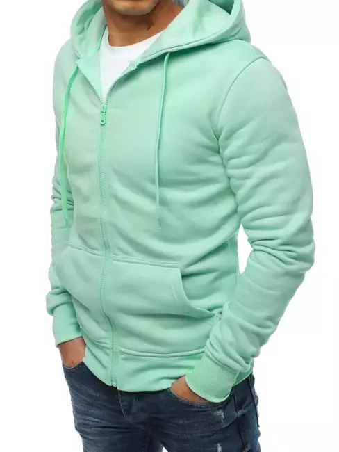 Mentás színű férfi pulcsi kapucnival Dstreet BX5231