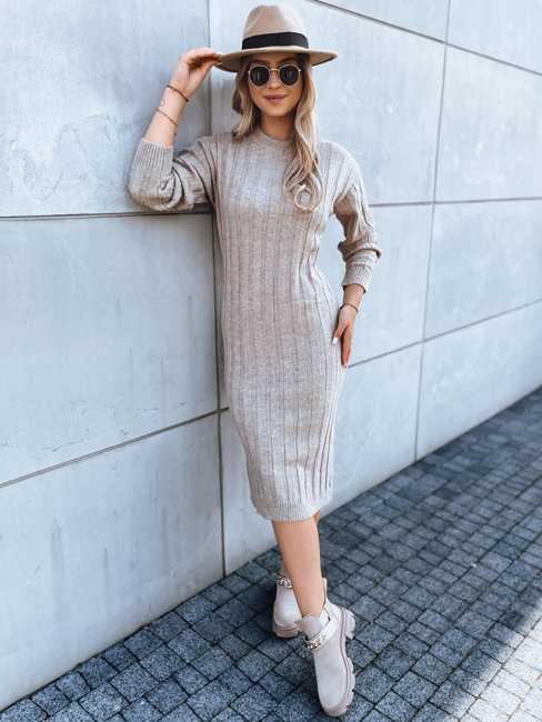 Női kötött ruha SHIREEN Szín Camel DSTREET EY2368