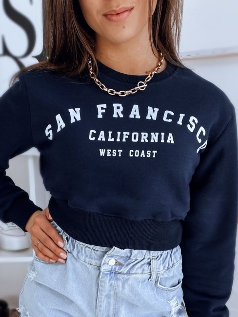 Női nem kapucnis pulóver SAN FRANCISCO Szín Gránátkék DSTREET BY0921