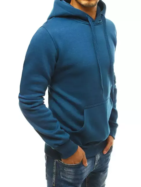 Nyitható férfi pulcsi kapucnival sötétkék színben Dstreet BX5080