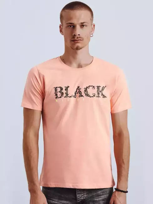 Rózsaszín mintás férfi póló Dstreet RX4592