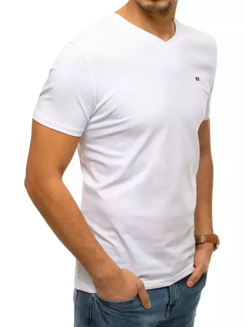Sima fehér férfi póló Dstreet RX4462