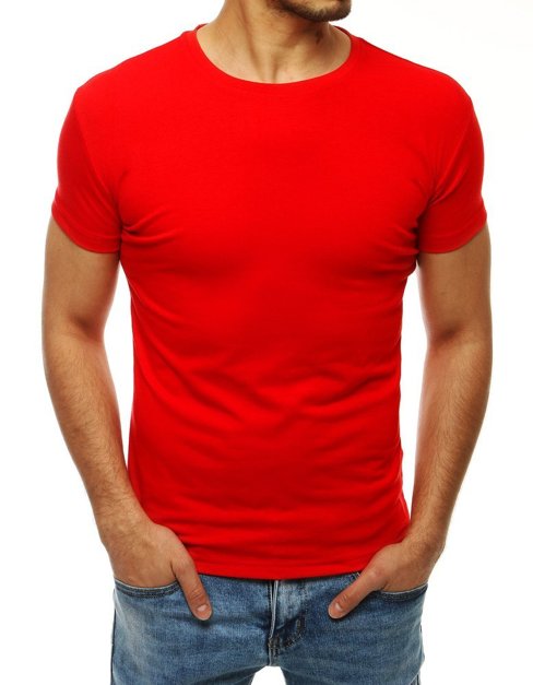 Sima piros férfi póló Dstreet RX4189