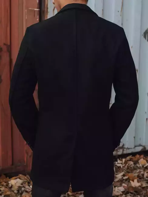 Téli kétsoros férfi kabát fekete színben CX0380z