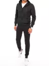 Cipzározható férfi melegítő együttes kapucnis pulcsival sötétszürke színben Dstreet AX0536_2
