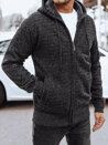 Férfi cipzáros pulóver Szín Sötétszürke DSTREET WX2155_3