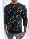 Férfi mintás pulóver Szín Fekete DSTREET TY3577_1