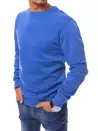 Férfi pulcsi kapucni nélkül kék színben Dstreet BX5084_3