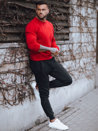 Férfi pulcsi kapucni nélkül piros színben Dstreet BX3867z_2