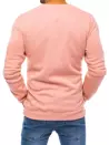 Férfi pulcsi kapucni nélkül rózsaszín színben Dstreet BX5083_4