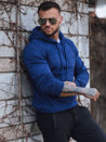 Kenguru típusú férfi pulcsi kapucnival kék színben Dstreet BX4684z_1