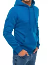 Kenguru típusú férfi pulcsi kapucnival kék színben Dstreet BX5081_3
