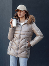 Női WINTERCHIC kapucnis télikabát camel Dstreet TY4438 TY4438_1