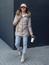 Női WINTERCHIC kapucnis télikabát camel Dstreet TY4438 TY4438_2