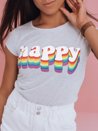 Női mintás póló HAPPY Szín Világoszürke DSTREET RY1849_1