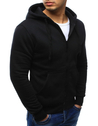 Nyitható férfi pulcsi kapucnival fekete színben BX2192_2