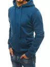 Nyitható férfi pulcsi kapucnival sötétkék színben Dstreet BX5080_2