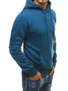 Nyitható férfi pulcsi kapucnival sötétkék színben Dstreet BX5080_3