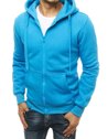 Nyitható férfi pulcsi kapucnival világoskék színben Dstreet BX4689_2