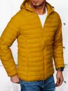 Sárga steppelt átmeneti férfi kabát Dstreet TX4407_3