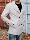 Téli kétsoros férfi kabát világosszürke színben Dstreet CX0421z_4